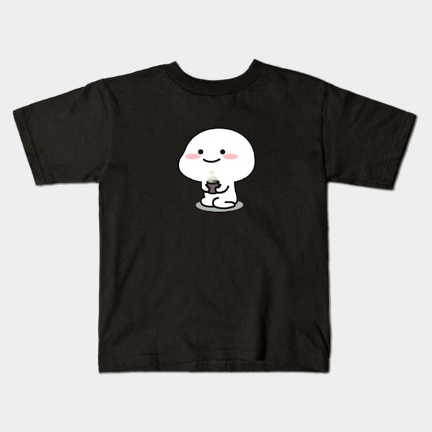 Cute Quby Tea Kids T-Shirt by IlhanAz